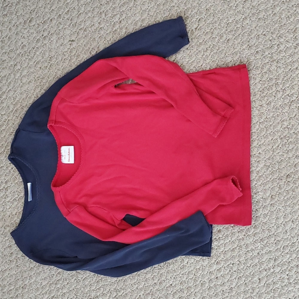 Hanna Andersson Girls Long Sleeve Tees - 2 in the bundle!
